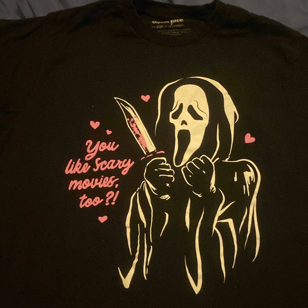 Ghost face heart shirt
